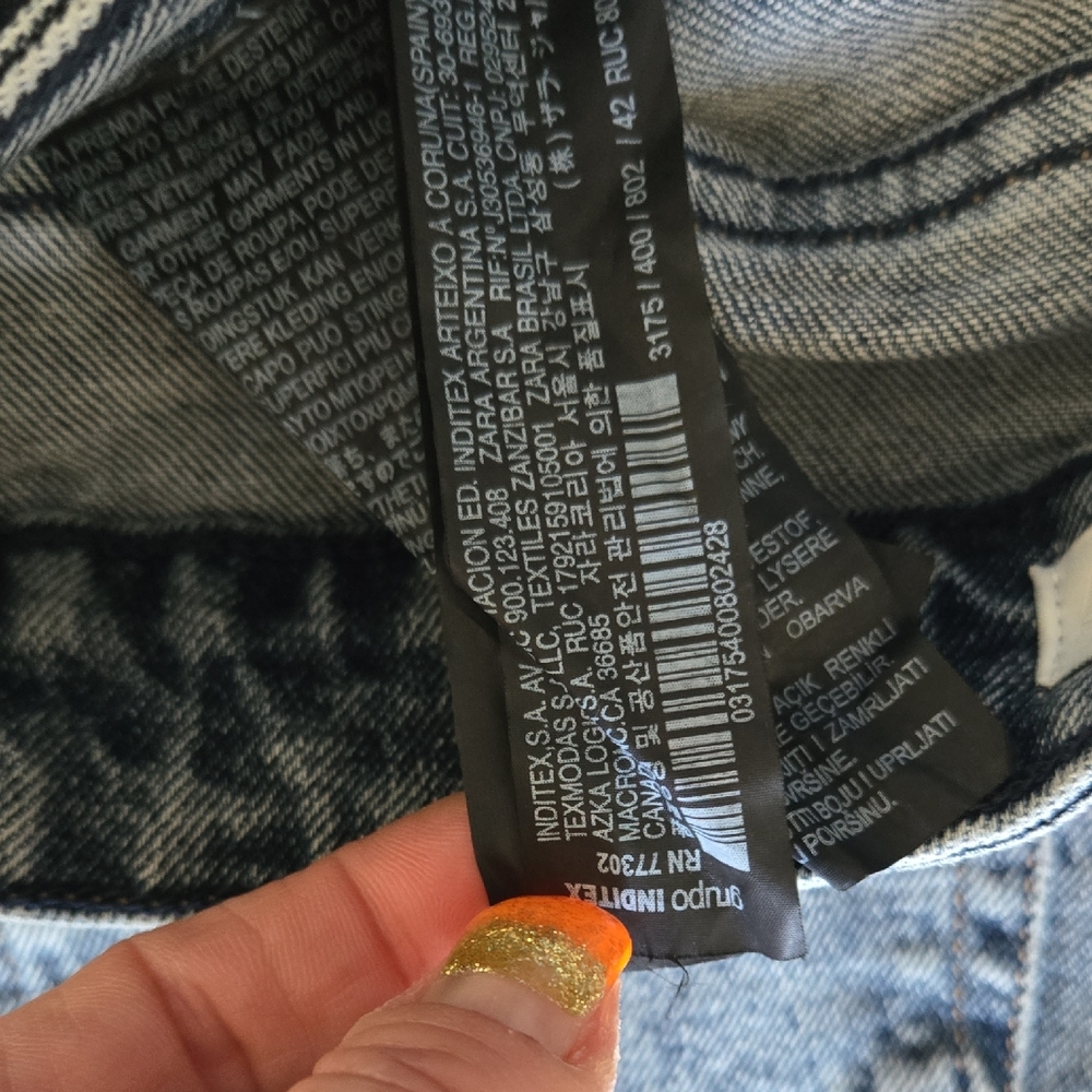 ZARA Men’s Distressed Skinny Jeans Size 32 Light Wash Ripped Denim Z202 - Picture 8 of 8